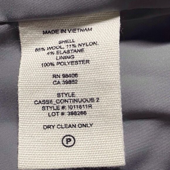 THEORY Cassii Sheath Dress Size 8 Wool Blend Short Sleeve Light Gray EUC Office - Picture 10 of 16